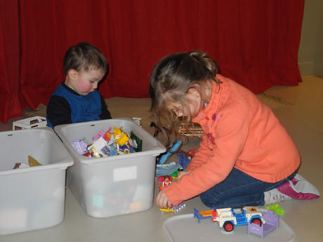 Boîtes pleines de Playmobils