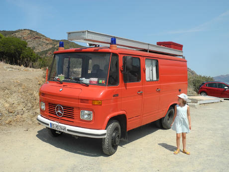 Vieux camion de pompiers