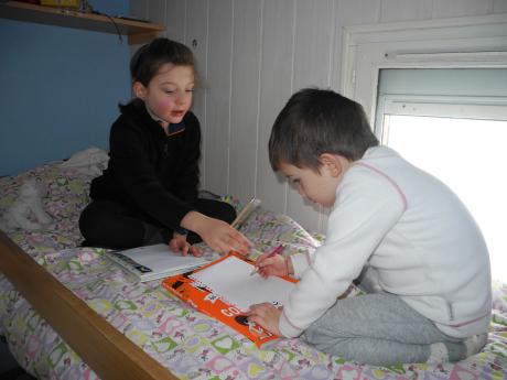 Activités en haut du lit