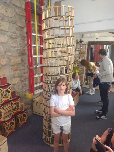 Eléa à l'atelier Kapla