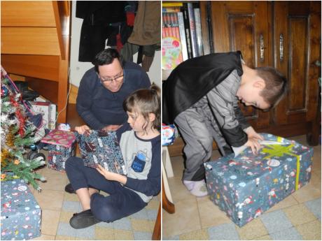 Ouverture des cadeaux chez Papi